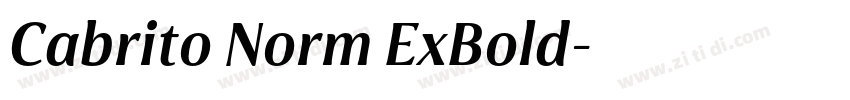 Cabrito Norm ExBold字体转换